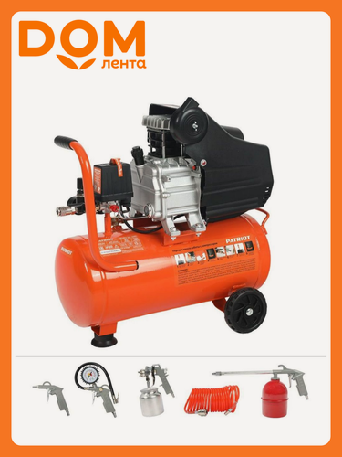 Изображение товара Масляный компрессор PATRIOT EURO 24-240K, поршневой, ресивер 24л, 8 атм, 240л/мин