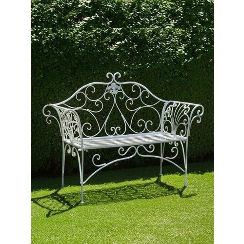 фото Скамья tetchair beaujolais (mod. pl08-8574), металл, белый антик secret de maison