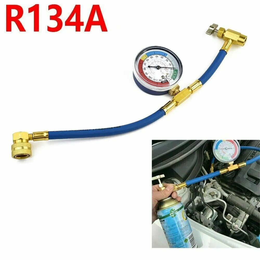 OZ-GLTR Автомобильный шланг R134A для кондиционера воздуха, заправочный шланг, газовый манометр, набор инструментов