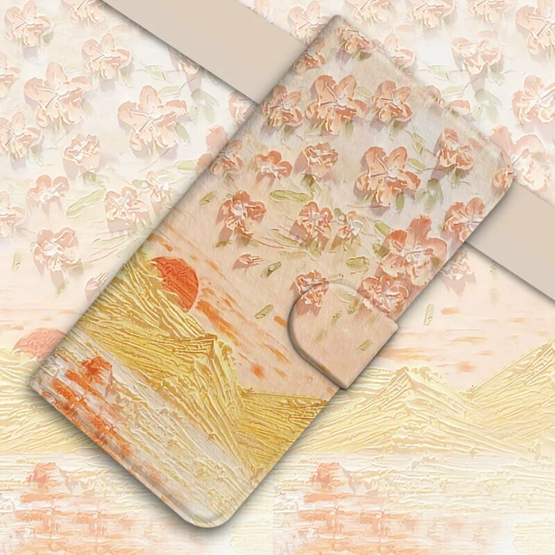 Samsung Galaxy Note20 Ultra Складной чехол с узором восходящего цветка - Антипробуксовочная защита