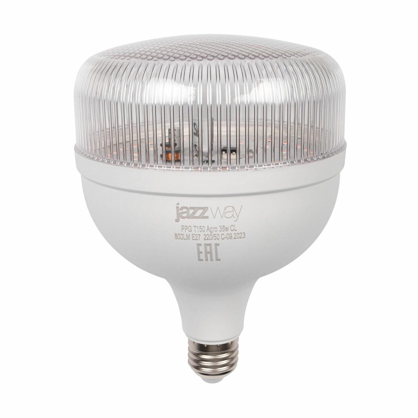 Лампа светодиодная led 36вт t150 е27 фитолампа для растений прозрачная 5050389 jazzway
