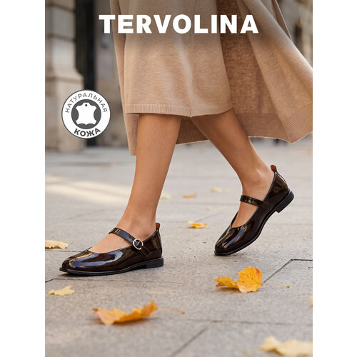 фото Туфли мэри джейн tervolina, размер 41, бордовый