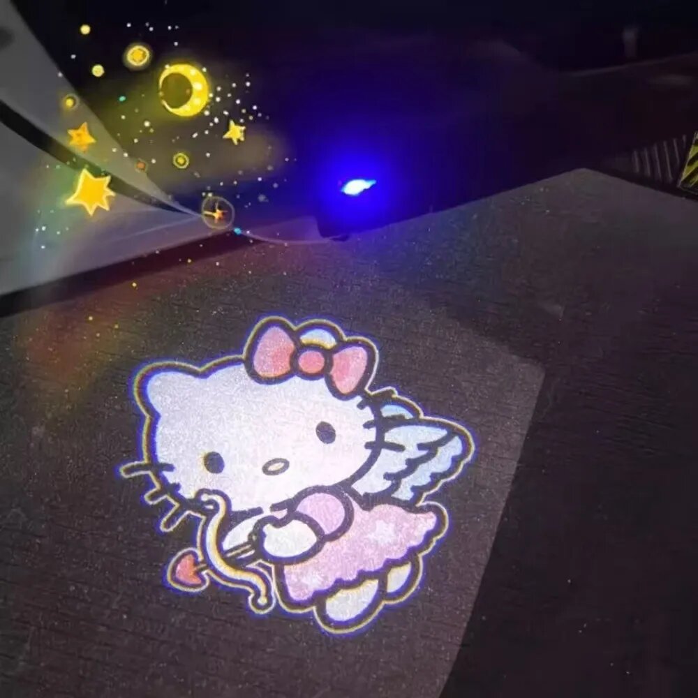 Проектор для двери автомобиля подсветка салона автомобиля/HelloKitty