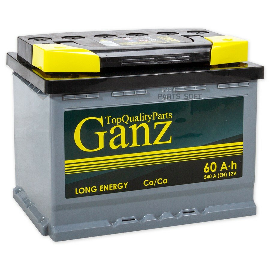 Аккумулятор GANZ 60 А/ч Обратная R+ 242x175x190 EN540 А от официального дистрибьютора, GANZ, артикул GA600
