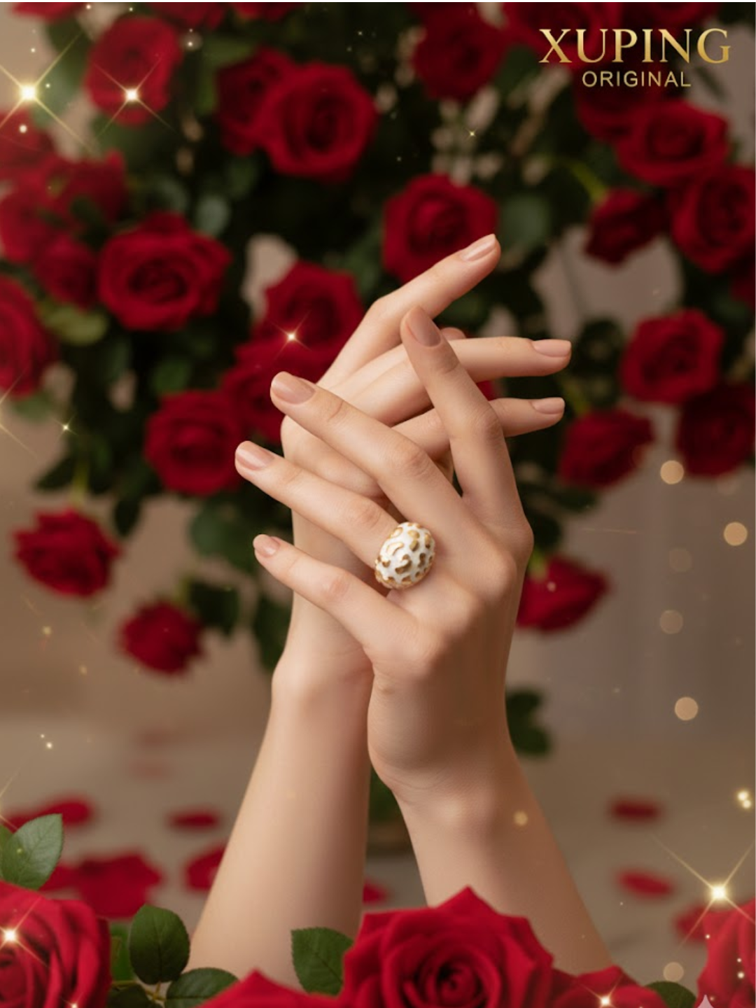 Кольцо-кулон XUPING JEWELRY, размер 18, ширина 28 мм, gold — фото 1