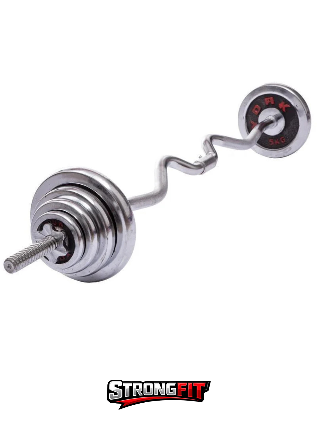 Гантели StrongFit, хромированные диски, регулируемая нагрузка, черный/серый, 55кг гира — фото 1