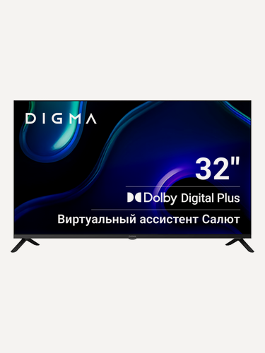 Изображение товара Телевизор Digma DM-LED32SBB36 32" LED, FULL HD, черный, смарт ТВ, Салют ТВ