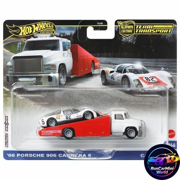 Машинка Hot Wheels Team Transport FLF56:66 Porsche 906 Carrera 6 & Carry On