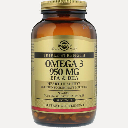 Изображение товара Тройная Омега-3 950 мг (Triple Strength Omega 3 950 mg EPA & DHA)100 капc/Срок годности до 03/2028
