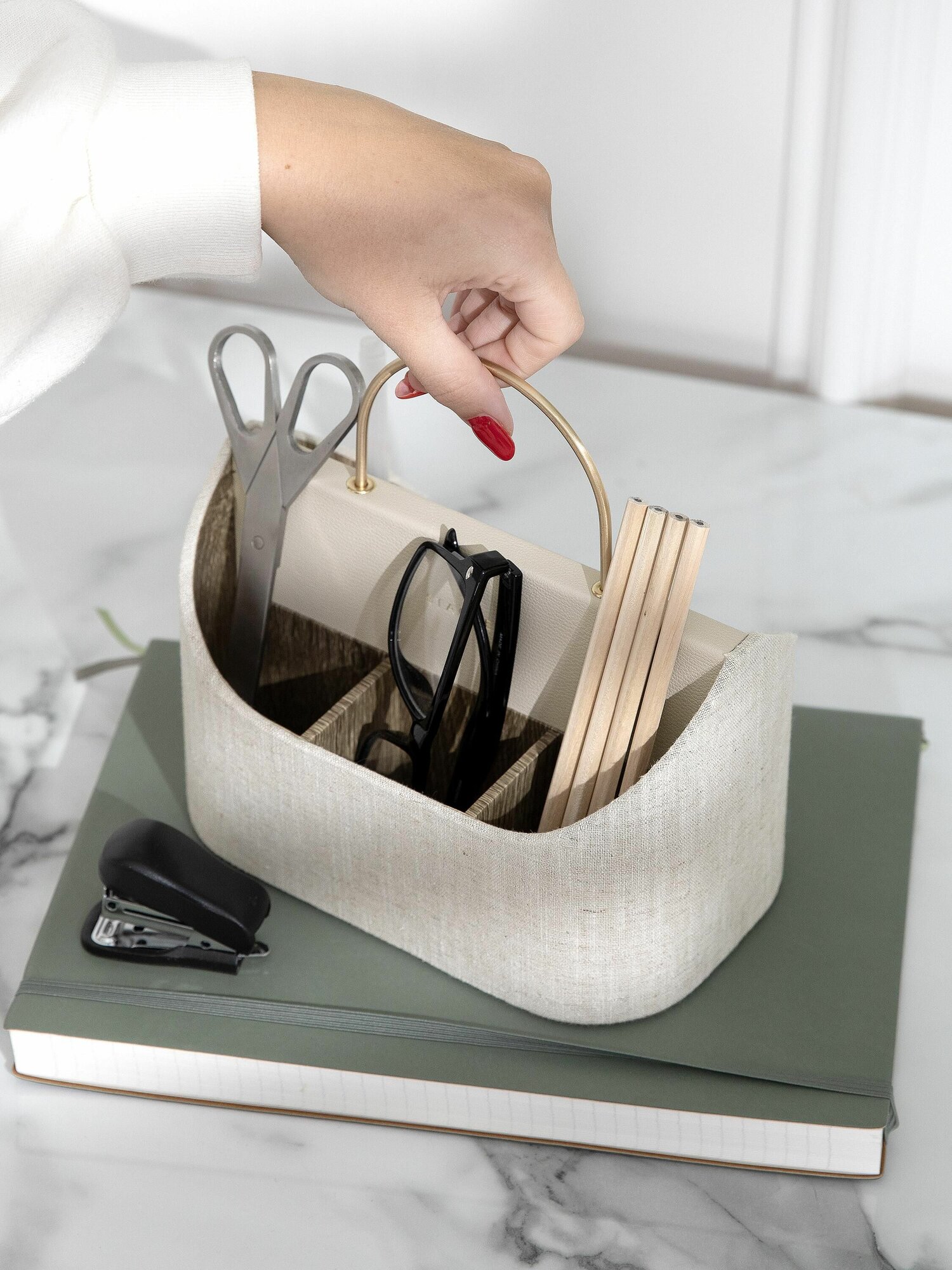 Органайзер для рабочего стола Stackers Desk Caddy - Oatmeal & Linen