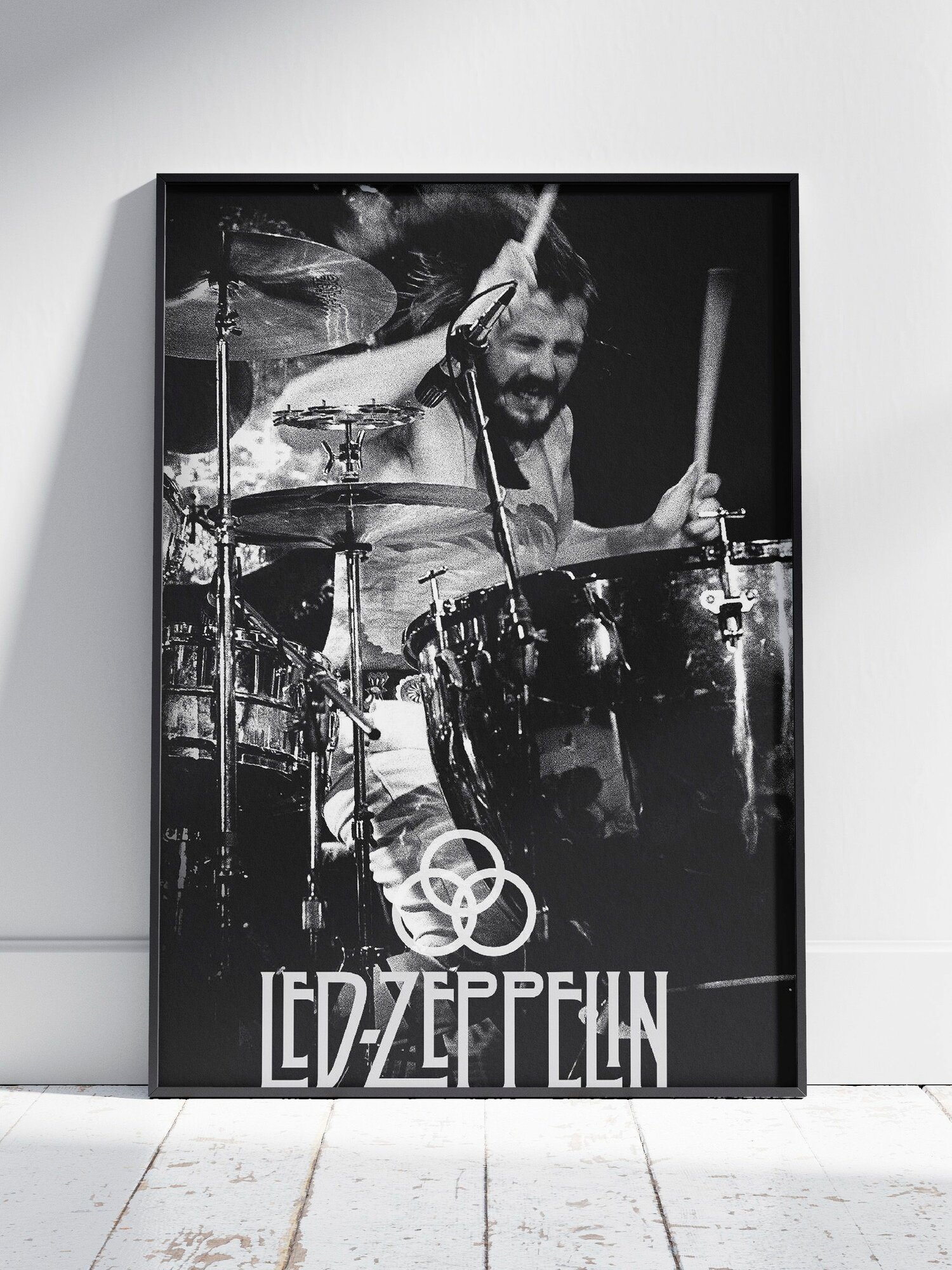 Плакат на стену для интерьера Лед Зеппелин (Джон Бонэм - John Bonham 5) - Постер по музыке и артисту формата A4 (21x30 см)