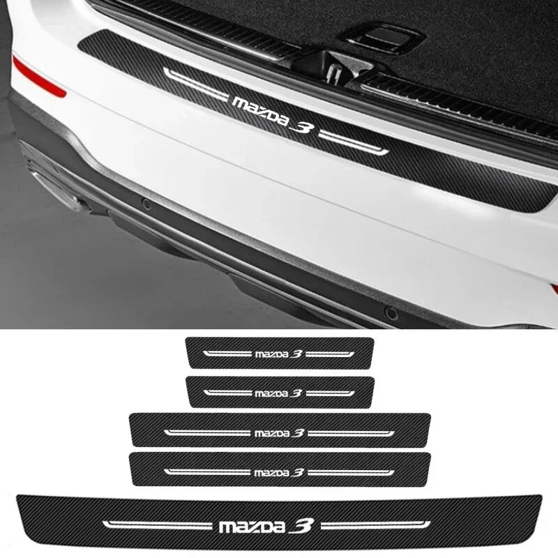 Защита багажника Mazda 3, карбон, 5 шт.