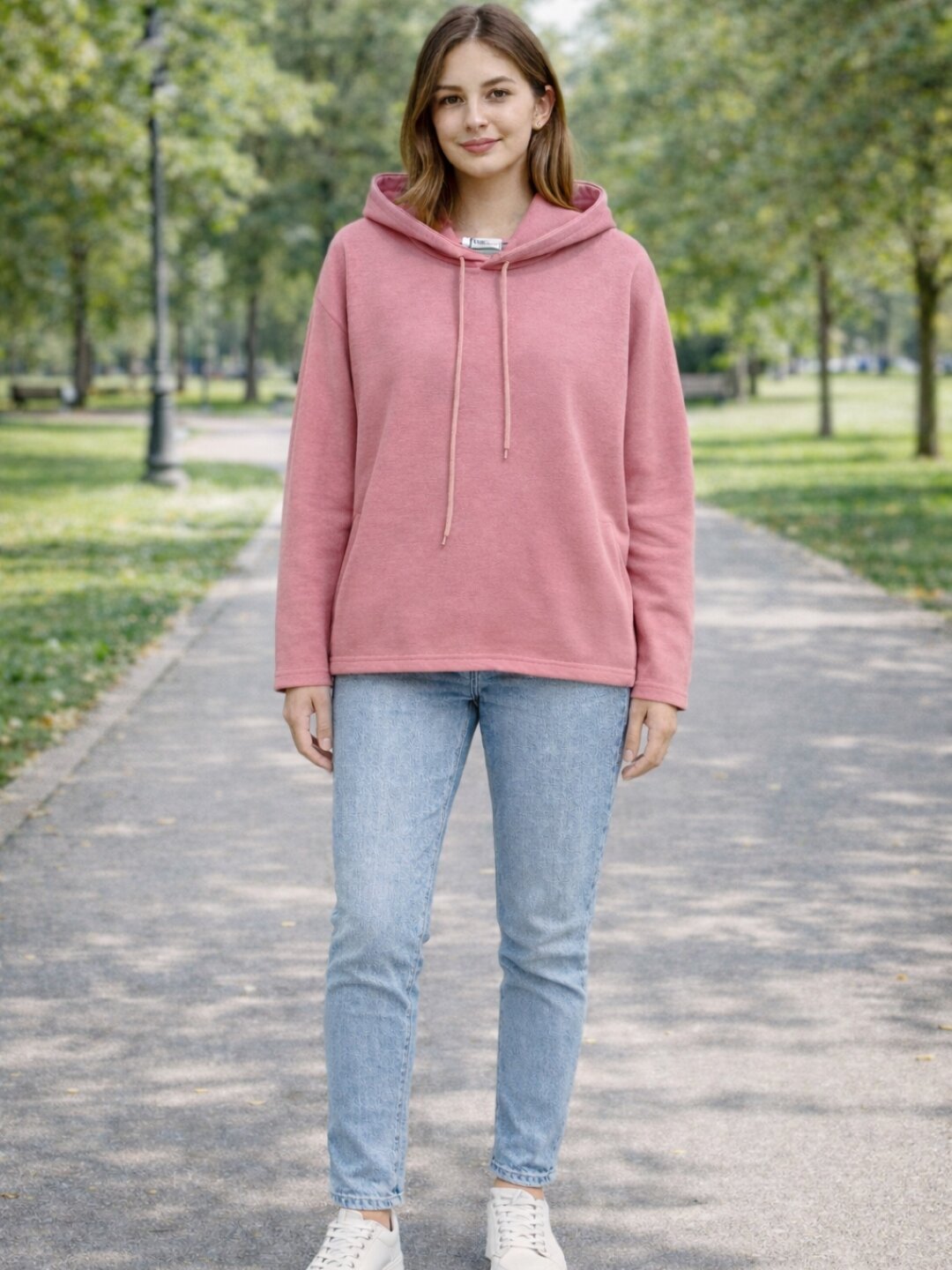 Худи Женское худи оверсайз на флисе (размер универсальный s-l)
