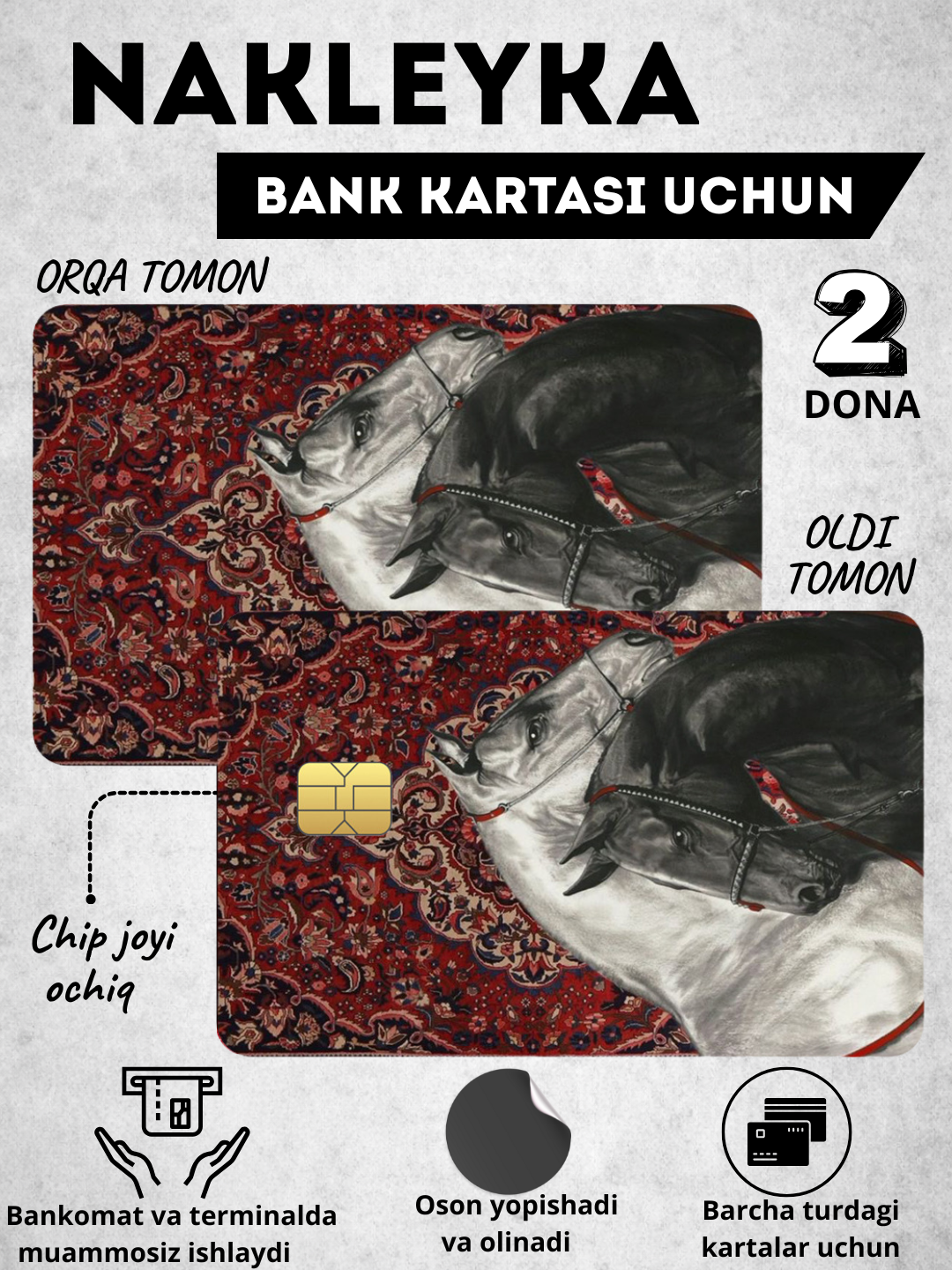 Декор карт, наклейка на банковскую карту, стикер на пластик карту банка