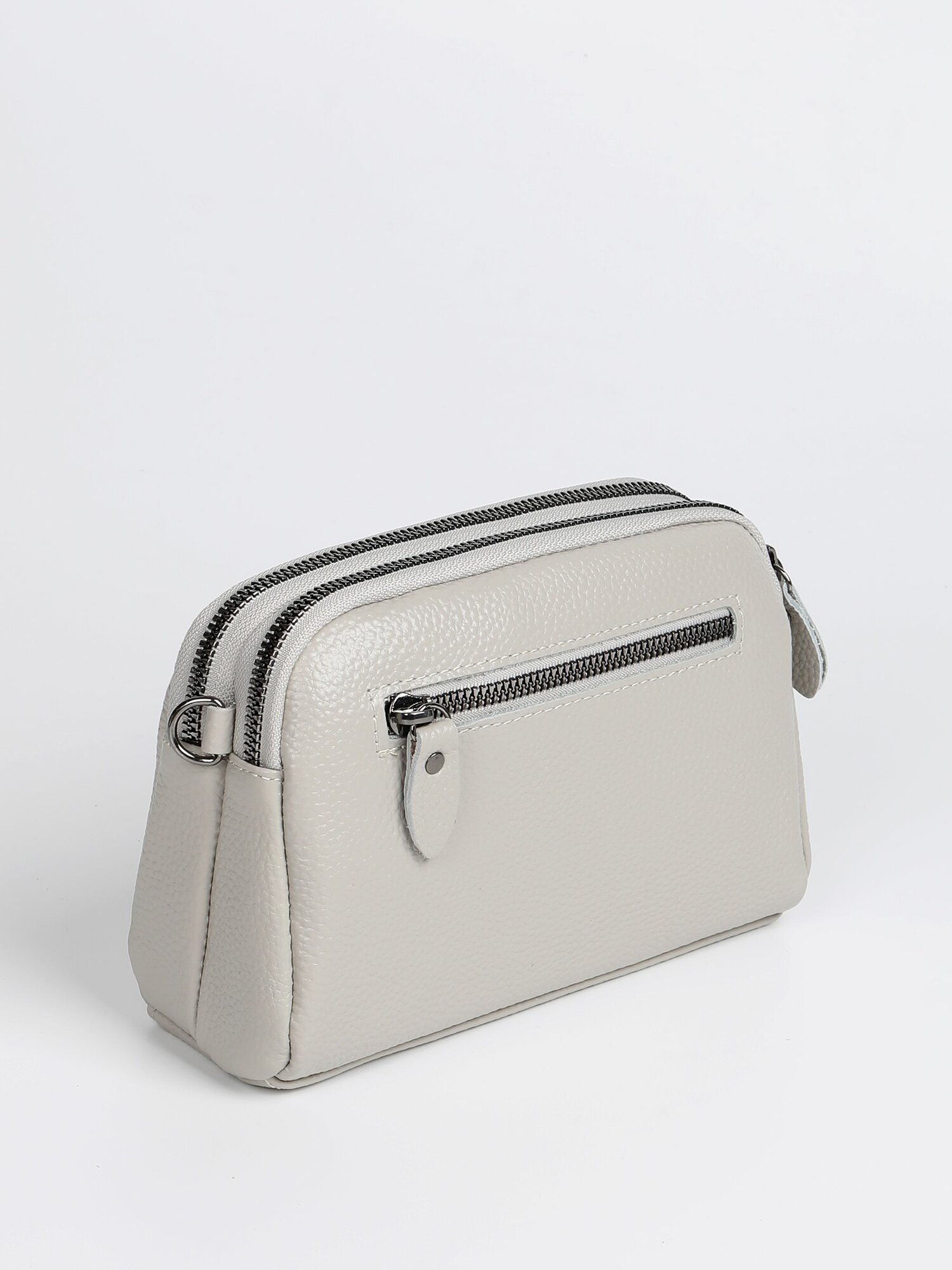 Сумка кросс-боди TERVOLINA, фактура зернистая, серый — фото 1