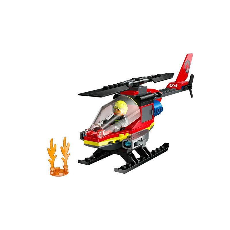 Конструктор унисекс LEGO City 60411 Пожарный вертолёт, 85 деталей
