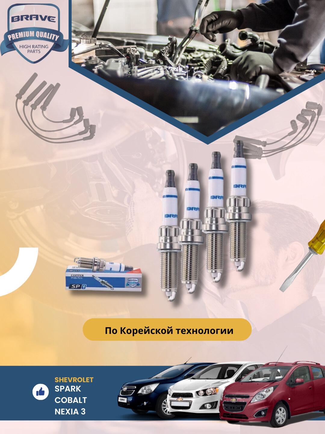 Комплект свечей зажигания Chevrolet/Daewoo — фото 1