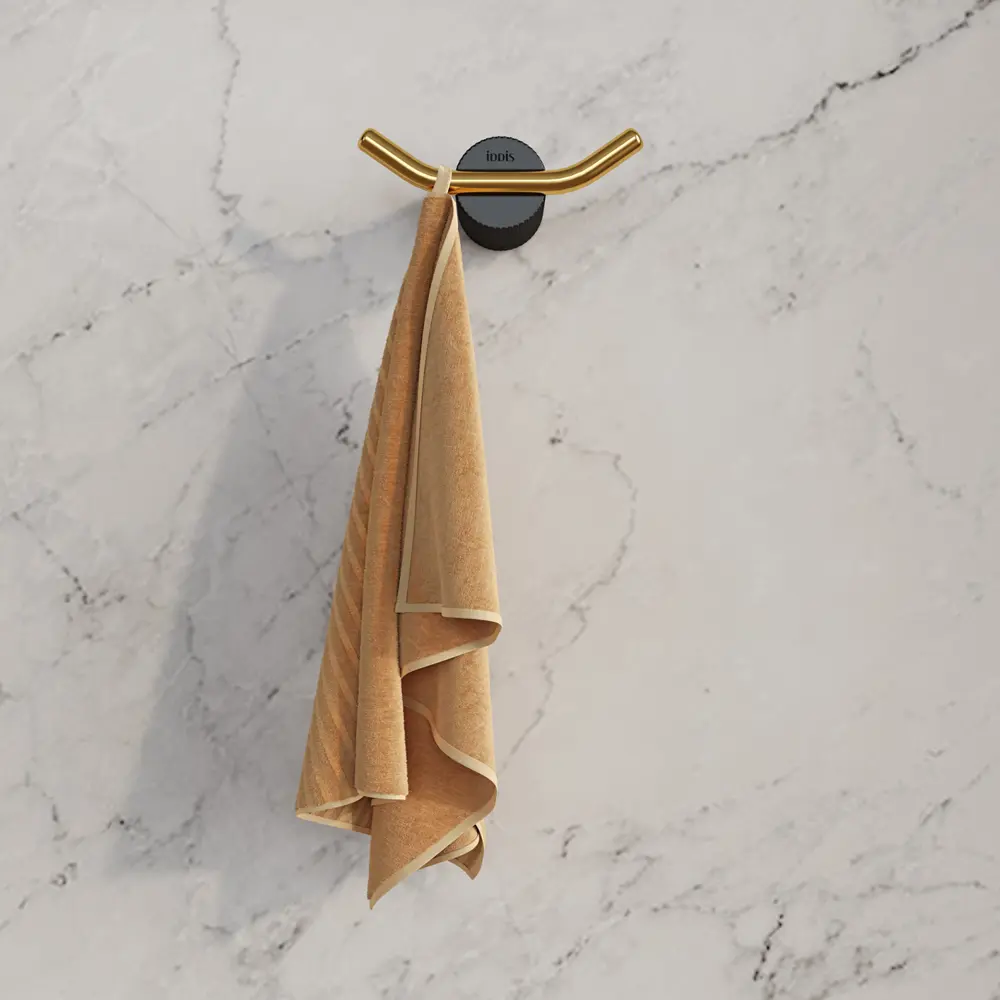 Крючок IDDIS Art LMARTS20Zi41, сталь, жёлтый/золотой, 2 крючка, PVD-покрытие