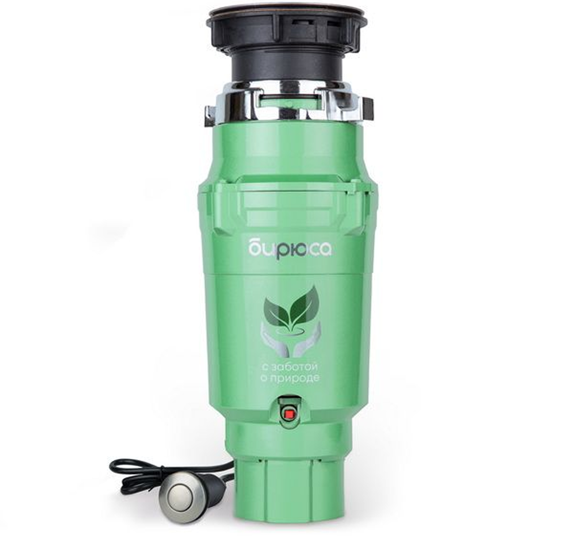 Измельчитель пищевых отходов БИРЮСА WD-375A1, объем камеры 0.86 л, зеленый