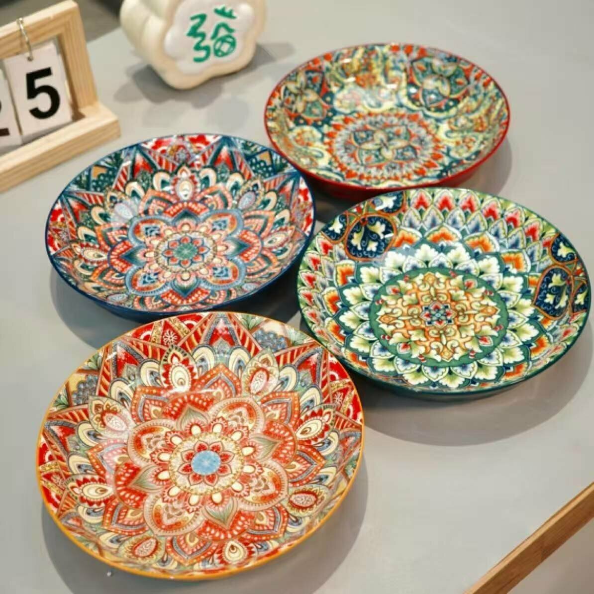 Тарелки, миски, керамические сервировочные блюда, 8 дюймов, 4 шт.
