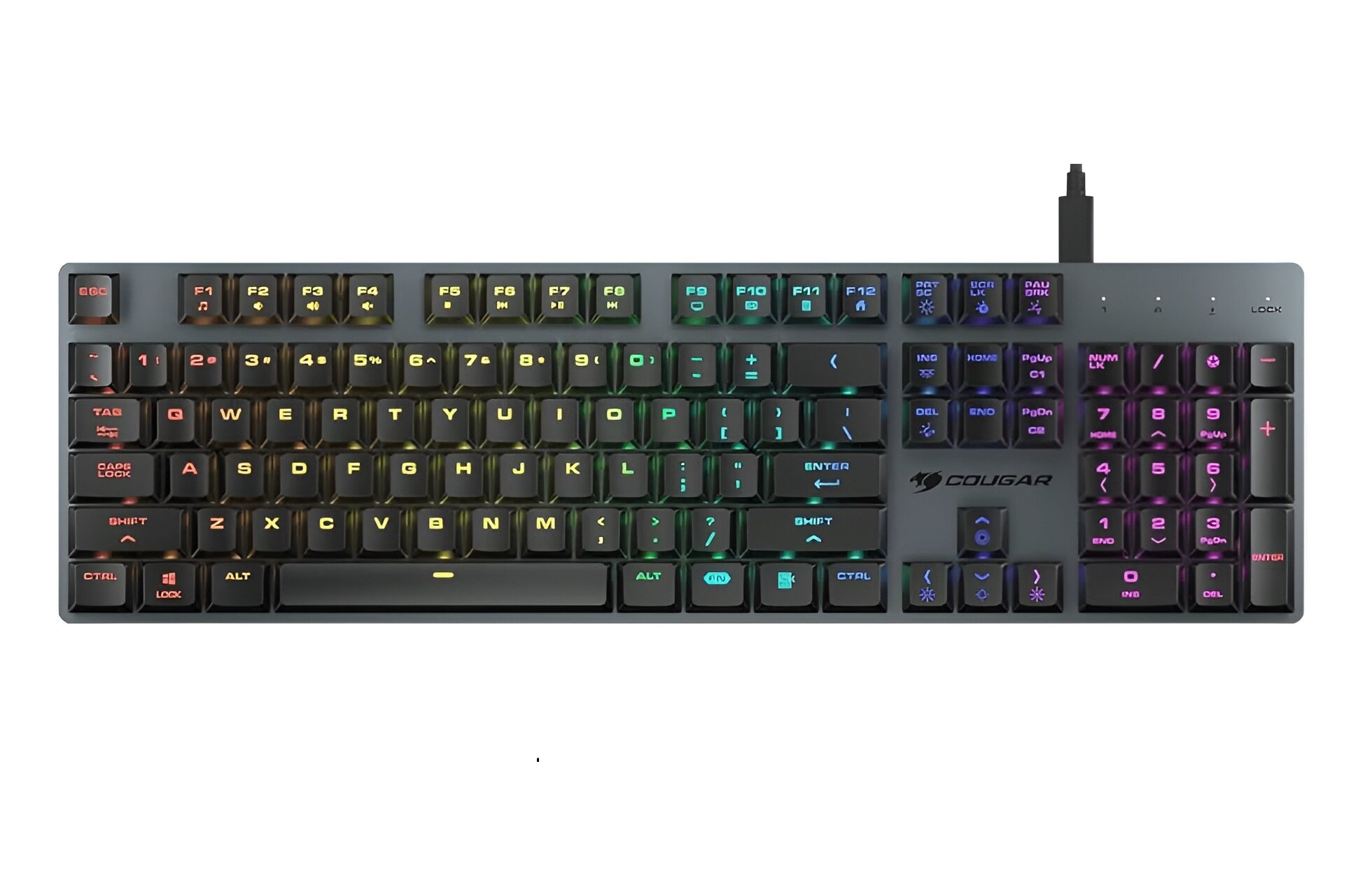 Cougar Luxlim — проводная игровая клавиатура с ультратонким дизайном, низкопрофильными механическими переключателями