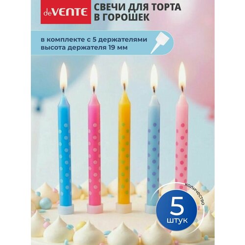 Набор свечей для торта Панда 125x073 см 6 свечек с принтом и 6 держателей 141₽