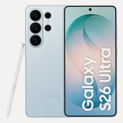 Изображение товара Смартфон Samsung Galaxy S26 Ultra 12/512 ГБ, Dual: nano SIM + eSIM, Sky Blue (SM-S948B)