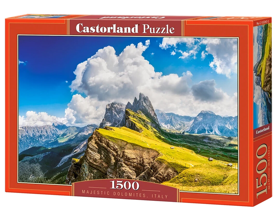 Пазл для взрослых Castorland 1500 деталей, элементов: Величественные Доломиты, Италия
