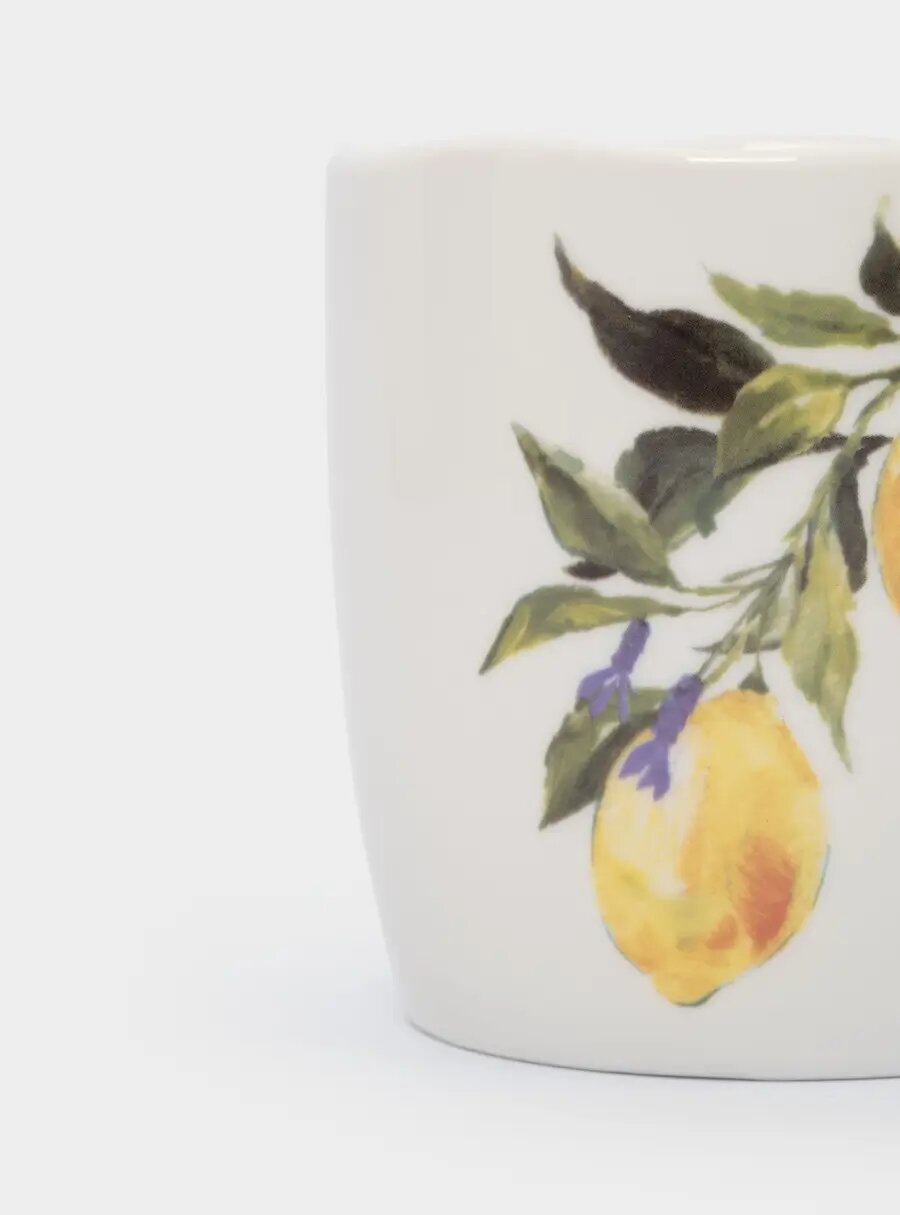 Кружка, 350 мл, фарфор P, белая, Лимоны, Lemon branch
