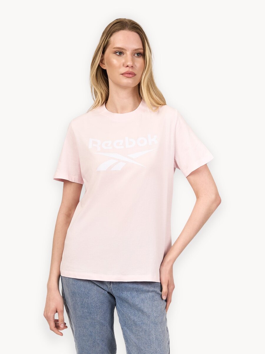 Футболка спортивная Reebok Identity Big Logo, 1 шт., размер XS, розовый,