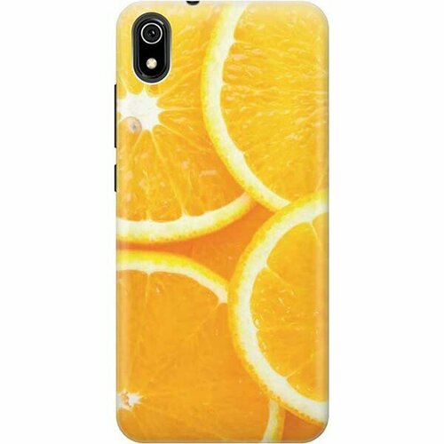 фото Ультратонкий силиконовый чехол-накладка для xiaomi redmi 7a с принтом "апельсины" slvgo