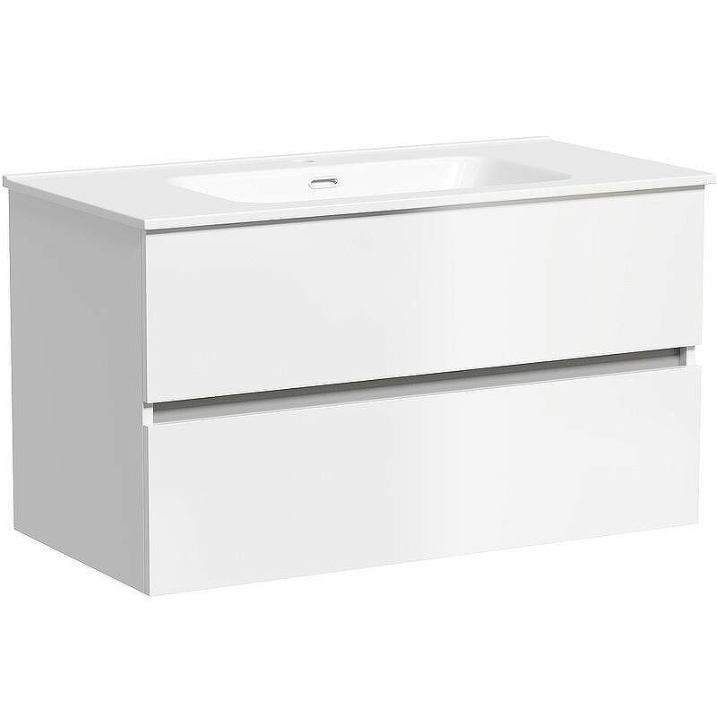 Тумба с раковиной Sancos Urban 90 белый глянец раковина Element 91 CN7002
