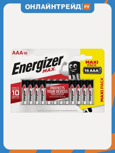Изображение товара Элемент питания Energizer Max LR03 AAA бл 16