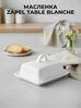 Масленка Zapel "Table Blanche", костяной фарфор, белая, с крышкой
