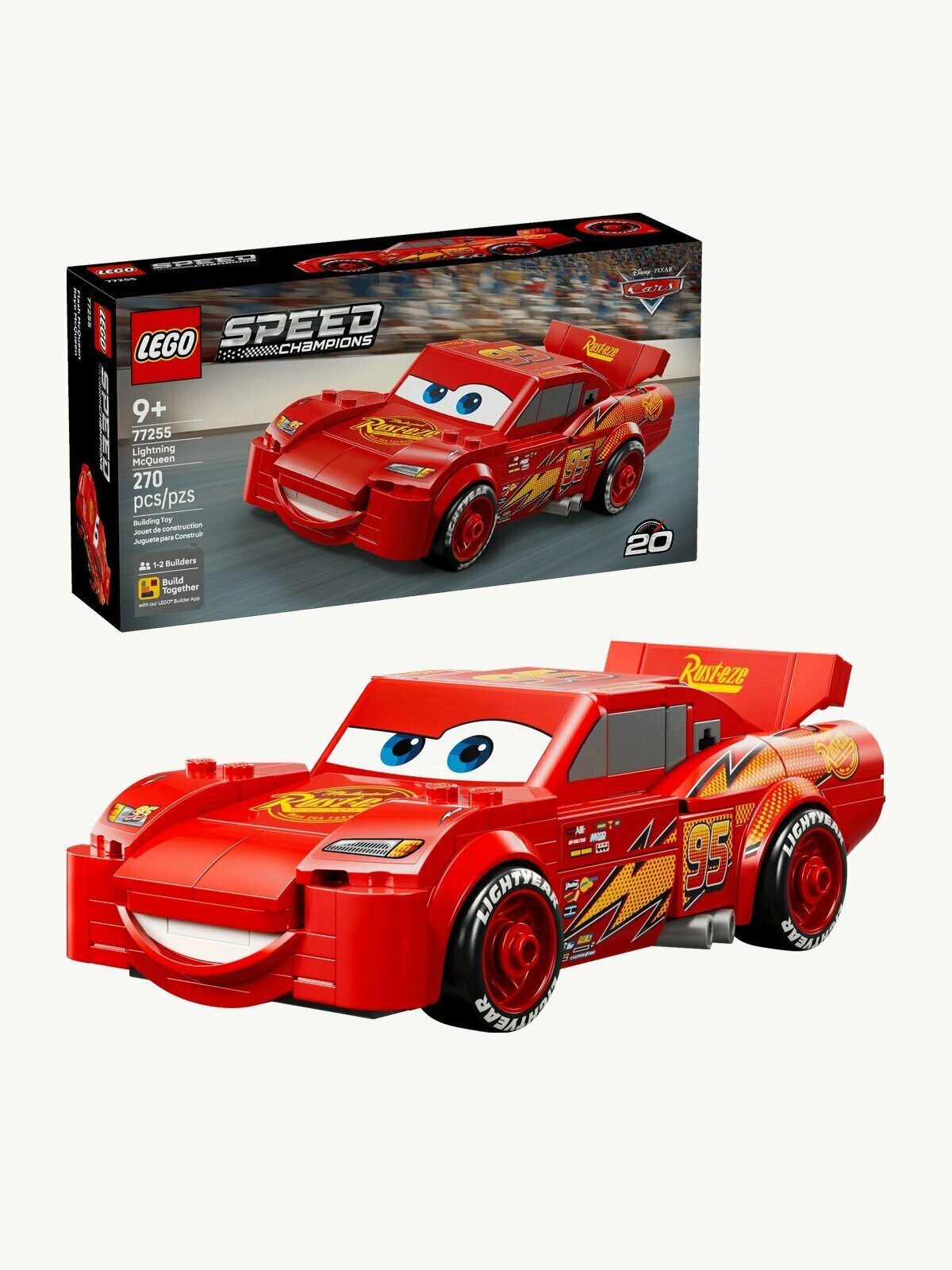 Конструктор LEGO Disney™ 77255 Молния Маккуин, красный, 270 дет.