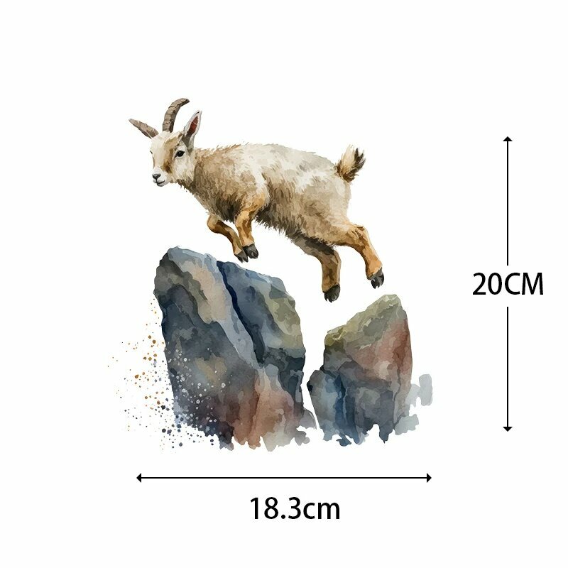 Наклейка на стену с козой, 20х18.3 см, Цвет: yzhth00411-2