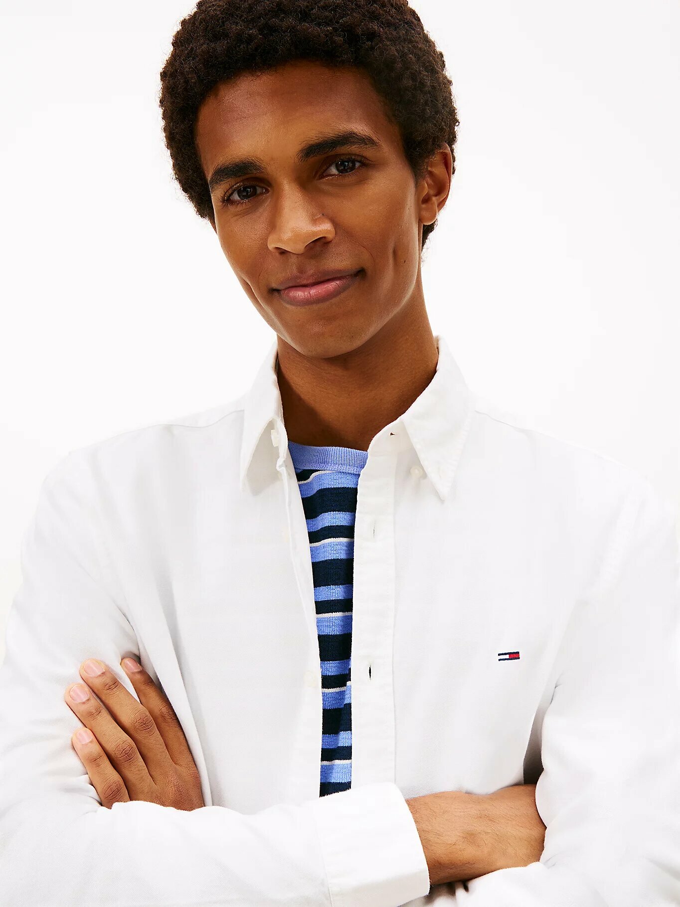 Рубашка Tommy Jeans, размер L, белый — фото 1