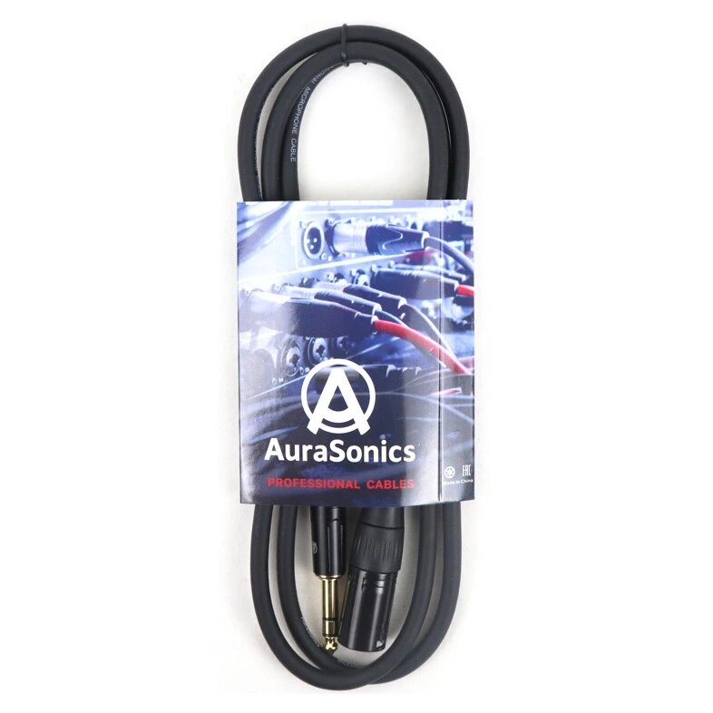 Кабель аудио 1xJack - 1xXLR AuraSonics XMJTRSM-3 3.0m