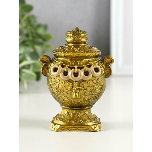 Фигурка Самовар гипсовая размер 10 7 см цвет золотистый 500₽