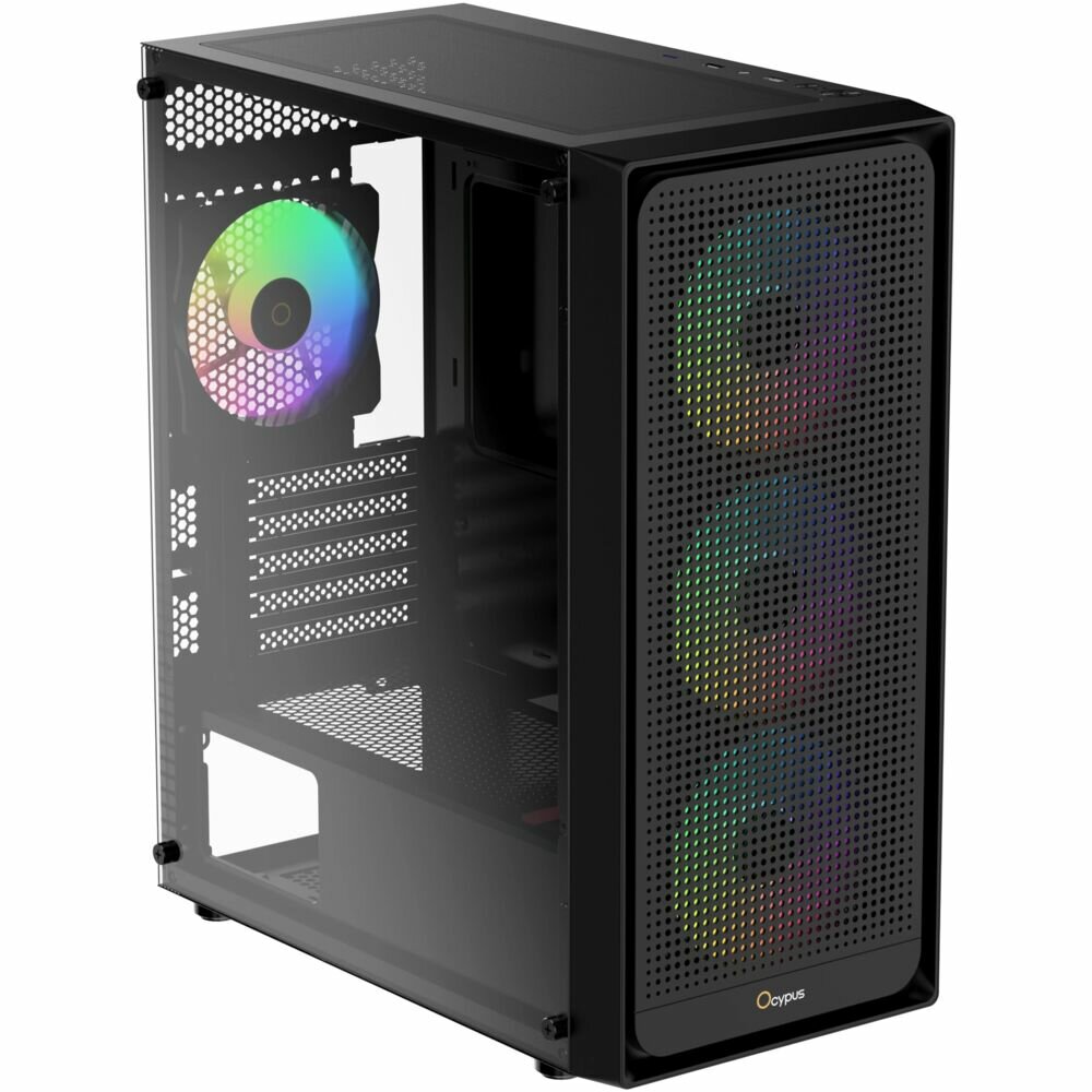 Корпус MicroATX Miditower Ocypus Gamma C50 BK ARGB Black
