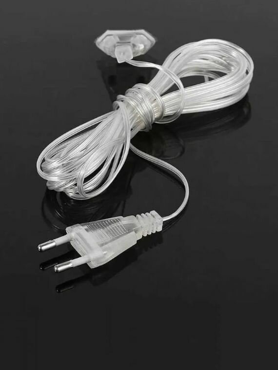 Удлинитель для гирлянды 6 метров белая