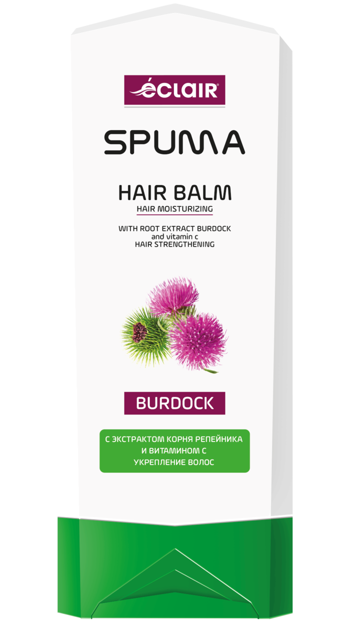 Бальзам для волос Eclair SPUMA "BURDOCK", для поврежденных волос 240мл