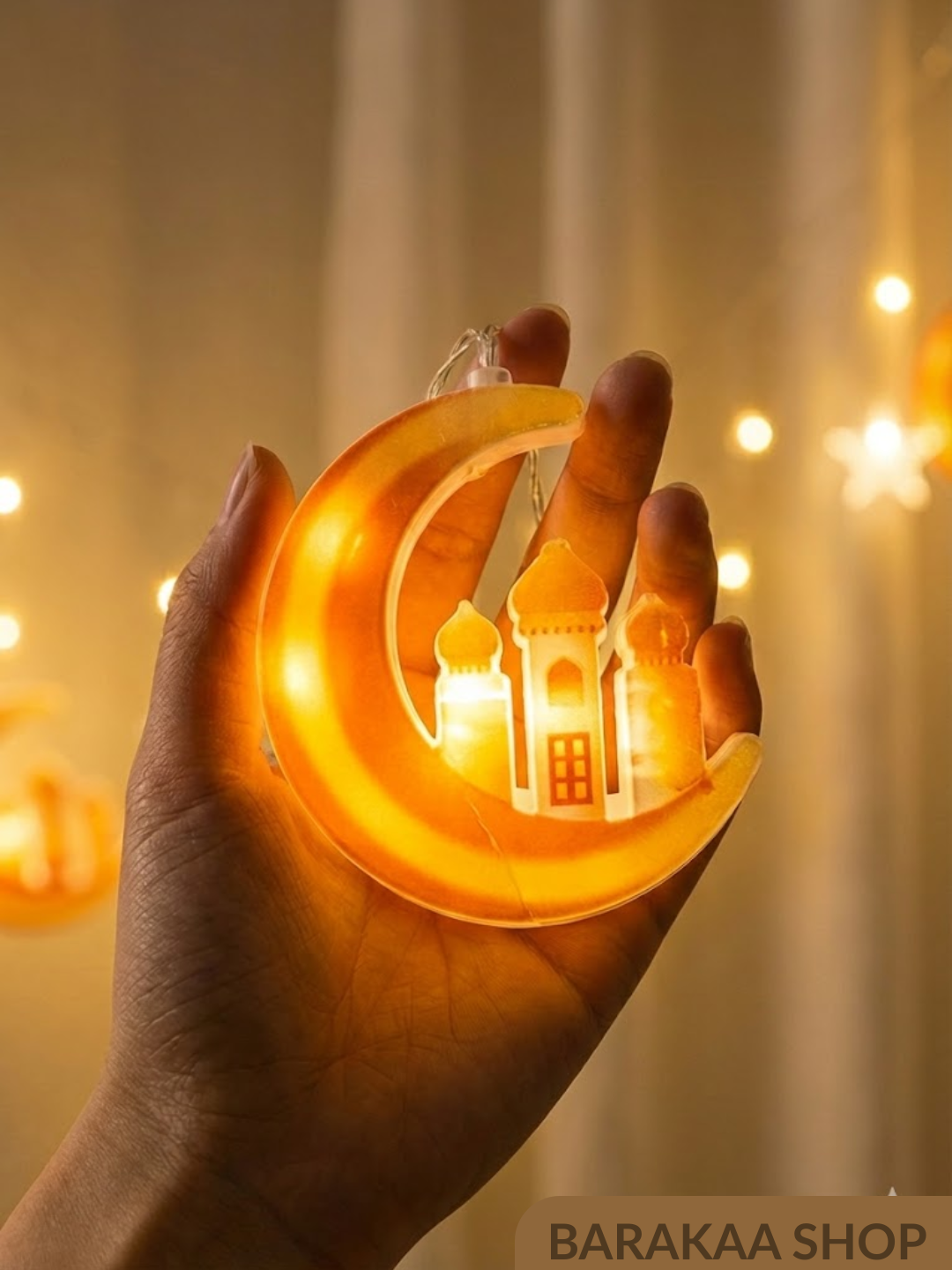 Декор для дома на Рамадан: Гирлянда Луна и Звезды, 3м Рамадан — фото 1