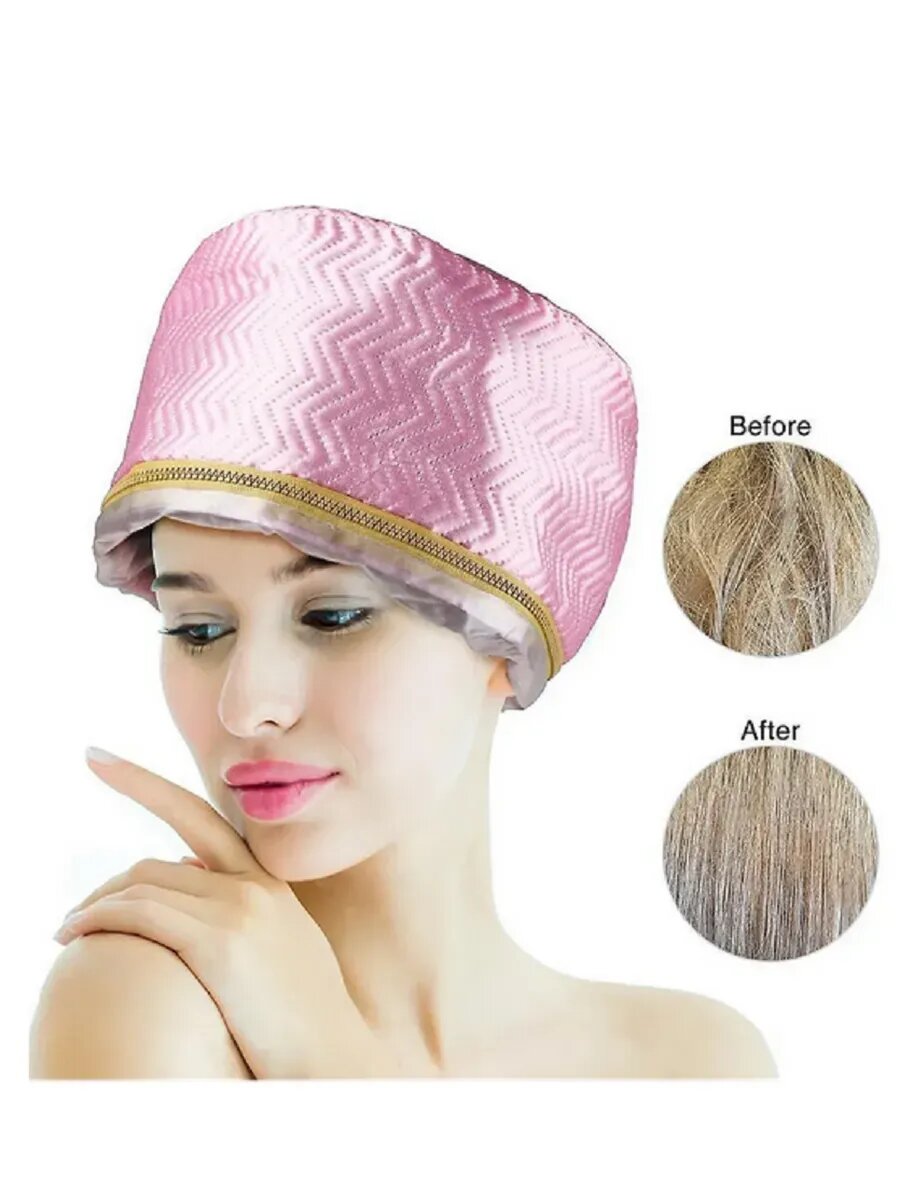 Термошапка для волос и спа-процедур, перламутровая — фото 1