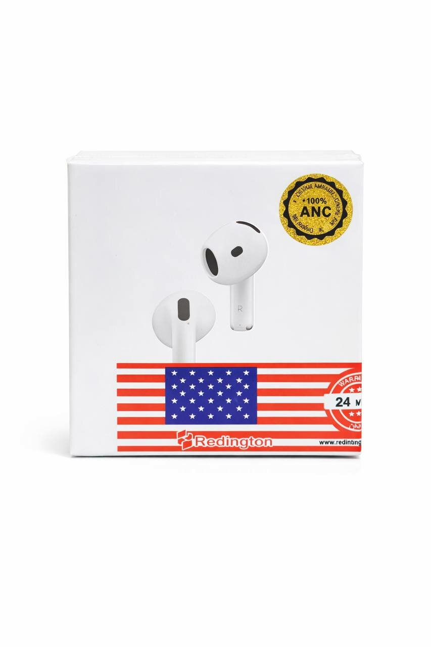 Беспроводные наушники Redington "AirPods-стиль", 4-е поколение, сенсорные, с ANC, зарядный кейс