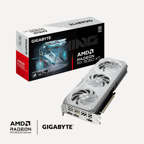 Изображение товара Видеокарта GIGABYTE Radeon™ RX 9060 XT GAMING OC ICE 16G (GV-R906XGAMINGOCICE-16GD)