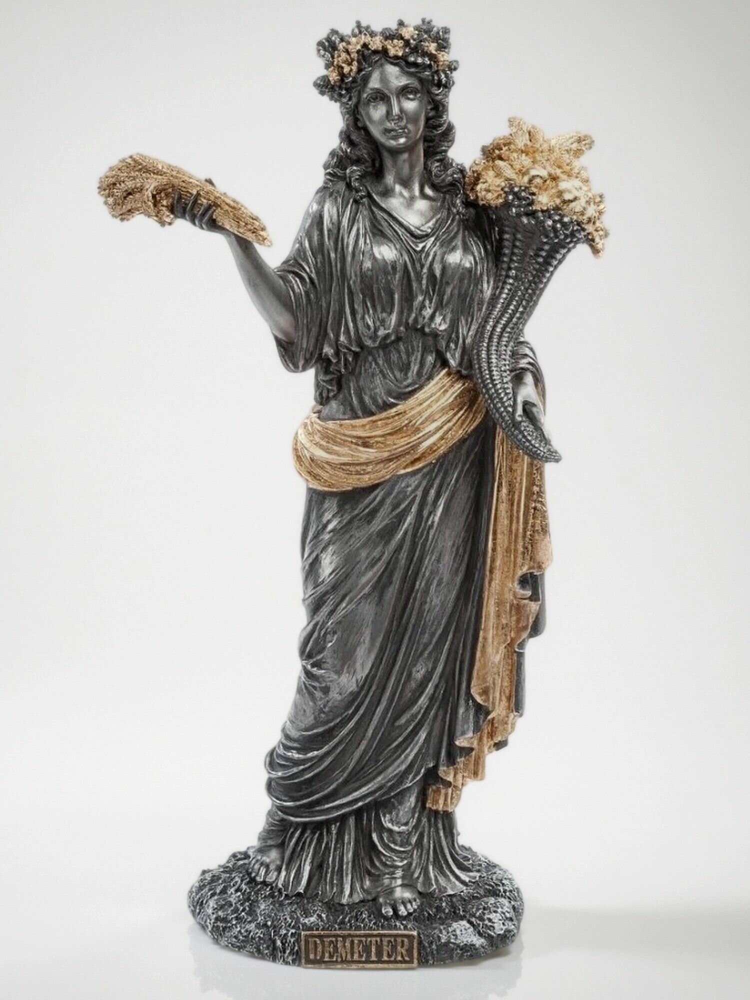 Статуэтка Деметра богиня плодородия, 16.5*11*31см, материал полистоун