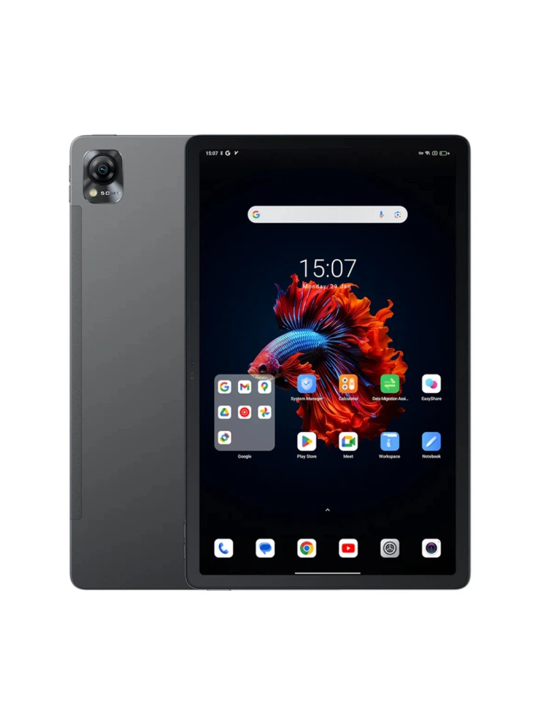 Планшет Blackview Mega 1, 11.5", 8 ядер, ОС Android, 8 Гб ОЗУ/256 Гб ПЗУ, 4 камеры, серый, 6931548317173