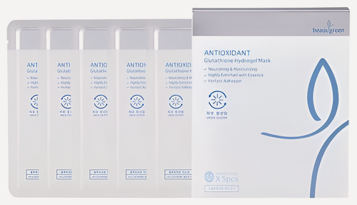 Изображение товара Гидрогелевая маска с антиоксидантным эффектом Glutathione Hydrogel Mask BeauuGreen, 5 шт х 30 мл
