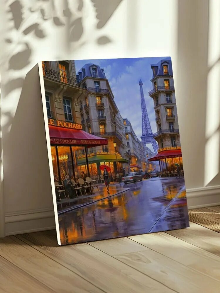 Картины по номерам 30x40cm "Романтичный Париж" DIY набор для рукоделия и творчества (без рамки), идеальный Gift Подарок
